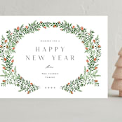 "Holiday Sprigs" - Holiday Cards in Wreath by Yaling Hou Suzuki - Front