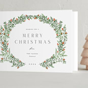 "Holiday Sprigs" - Holiday Cards in Wreath by Yaling Hou Suzuki - Folded Card
