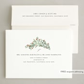"Holiday Sprigs" - Holiday Cards in Wreath by Yaling Hou Suzuki - FREE Recipient Addressing