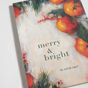 "Oranges" - Holiday Cards in Clementine by Wendy Keller - Detail