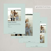 "Winter Forest Snow Globe" - Holiday Cards in Wintergreen by Ani Somi - Back of Card Options