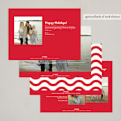 "Bouncy" - Holiday Cards in Santa Suit by Up Up Creative - Back of Card Options