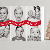 "Bouncy" - Holiday Cards in Santa Suit by Up Up Creative - Folded Card