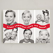 "Bouncy" - Holiday Cards in Santa Suit by Up Up Creative - Full Design