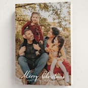 "Winter Greetings" - Holiday Cards in Snow by Ashley Iwafuchi - Folded Card