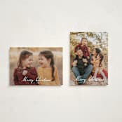 "Winter Greetings" - Holiday Cards in Snow by Ashley Iwafuchi - Photo Orientation Options
