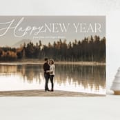 "Soft Mix" - Holiday Cards in Snow by Everett Paper Goods - Front