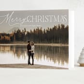 "Soft Mix" - Holiday Cards in Snow by Everett Paper Goods - Folded Card