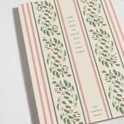 "Holly Wallpaper" - Holiday Cards in Champagne by Baumbirdy - Detail