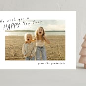 "Joyful Noise Playful Script" - Holiday Cards in Coal by Jackie Crawford - Front