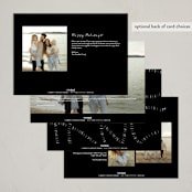 "Joyful Noise Playful Script" - Holiday Cards in Coal by Jackie Crawford - Back of Card Options