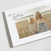 "Joyful Noise Playful Script" - Holiday Cards in Coal by Jackie Crawford - Detail