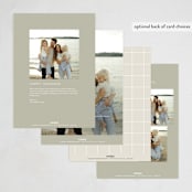 "Stacked Serif" - Holiday Cards in Snow by Ellen Schlegelmilch - Back of Card Options