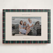 "Plaid Peace" - Holiday Cards in Wreath by Makewells - Front