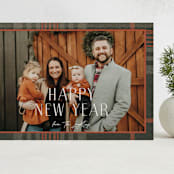 "Foiled plaid" - Holiday Cards in Autumn by Annie Holmquist - Front