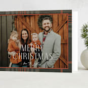 "Foiled plaid" - Holiday Cards in Autumn by Annie Holmquist - Folded Card