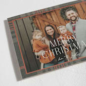 "Foiled plaid" - Holiday Cards in Autumn by Annie Holmquist - Detail