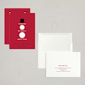 "Holiday Team" - Holiday Cards in Berry by Louise Kay - Assembled