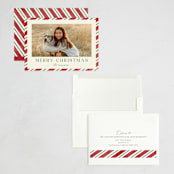 "Vintage Candy Cane" - Holiday Cards in Poinsettia by Angela Garrick - Assembled