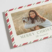 "Vintage Candy Cane" - Holiday Cards in Poinsettia by Angela Garrick - Detail
