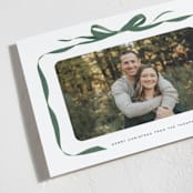 "Bow" - Holiday Cards in Evergreen by Olivia Kanaley Inman - Detail