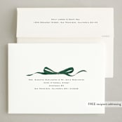 "Bow" - Holiday Cards in Evergreen by Olivia Kanaley Inman - FREE Recipient Addressing
