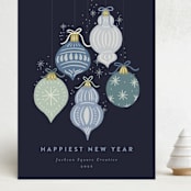 "Sparkling Ornaments" - Holiday Cards in Icicle by Joanna Griffin - Front