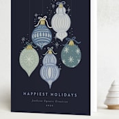 "Sparkling Ornaments" - Holiday Cards in Icicle by Joanna Griffin - Folded Card
