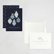 "Sparkling Ornaments" - Holiday Cards in Icicle by Joanna Griffin - Assembled