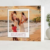 "Little Moments Big Year" - Holiday Cards in Snow by Kelsey Mucci - Folded Card