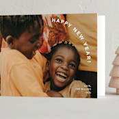 "Simple curved edge" - Holiday Cards in Daisy by Cass Loh - Folded Card