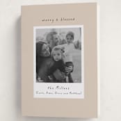 "Blessed Frame" - Holiday Cards in Butter Cream by Mansi Verma - Folded Card