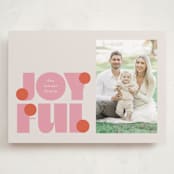 "pop joy" - Holiday Cards in Candied Grapefruit by Lori Wemple - Front