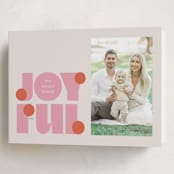 "pop joy" - Holiday Cards in Candied Grapefruit by Lori Wemple - Folded Card