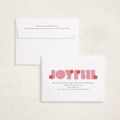 "pop joy" - Holiday Cards in Candied Grapefruit by Lori Wemple - FREE Recipient Addressing