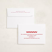 "Ski Slope" - Holiday Cards in Cranberry by Baumbirdy - FREE Recipient Addressing