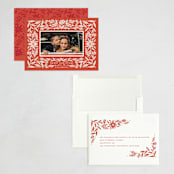 "Spruced" - Holiday Cards in Poinsettia by Amy Kross - Assembled