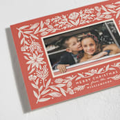 "Spruced" - Holiday Cards in Poinsettia by Amy Kross - Detail