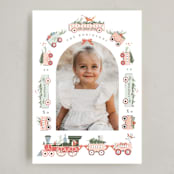 "Festive Tracks" - Holiday Cards in Spruce by Hannah Williams - Full Design