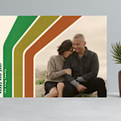 "Groovy Stripe" - Holiday Cards in Avocado by 2birdstone - Front
