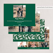 "Peace and Love Lettered" - Holiday Cards in Evergreen by Alethea and Ruth - Back of Card Options