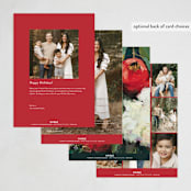 "Pomegranate" - Holiday Cards in Crimson by Wendy Keller - Back of Card Options