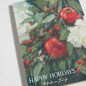 "Pomegranate" - Holiday Cards in Crimson by Wendy Keller - Detail