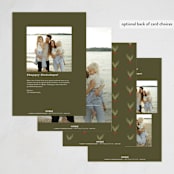 "Vintage Postcard" - Holiday Cards in Pine by Robert and Stella - Back of Card Options