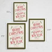 "Vintage Postcard" - Holiday Cards in Pine by Robert and Stella - Formats Available