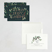 "A Very Merry Christmas Botanicals" - Holiday Cards in Wreath by Rebecca Durflinger - Assembled