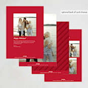 "Big Bow" - Holiday Cards in Holly Berry by Leah Bisch - Back of Card Options