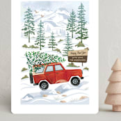 "Rocky Road Christmas" - Holiday Cards in Cardinal by Paper Sun Studio - Front