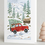 "Rocky Road Christmas" - Holiday Cards in Cardinal by Paper Sun Studio - Folded Card