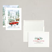 "Rocky Road Christmas" - Holiday Cards in Cardinal by Paper Sun Studio - Assembled